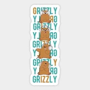 Baby Grizzly Sticker